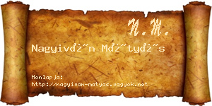 Nagyiván Mátyás névjegykártya