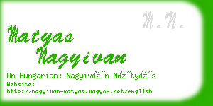 matyas nagyivan business card